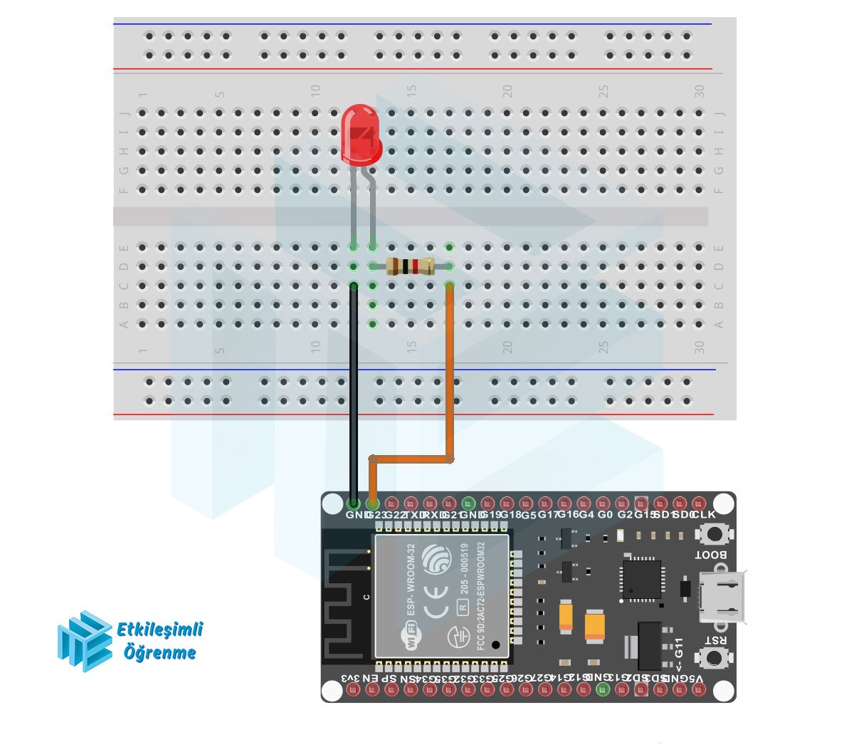 Nodemcu ESP32 - Led Yakıp - Söndürme