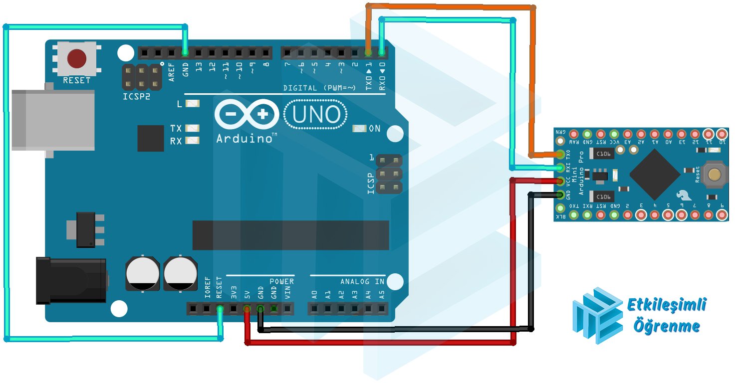 Arduino UNO ile Arduino Pro Mini Programlama